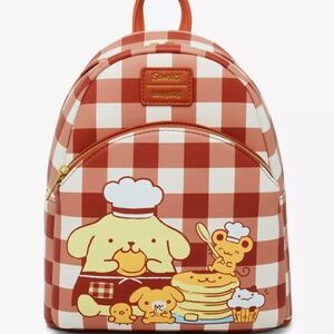 NWT Sanrio Pompompurin Gingham Mini Backpack